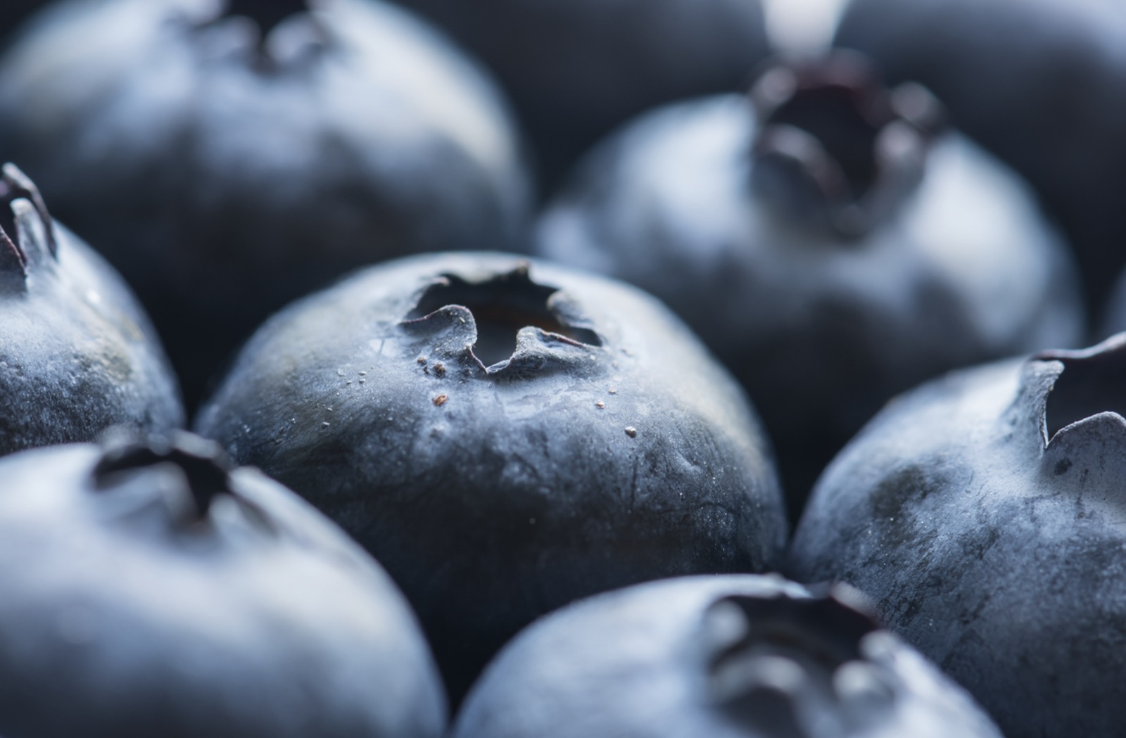Close-up of blueberries, one of the foods the study linked with healthier brain changes